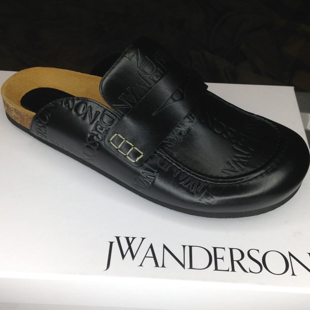 Jw Anderson Embossed Calf Loafer Mule Black Eu 46 Nwt